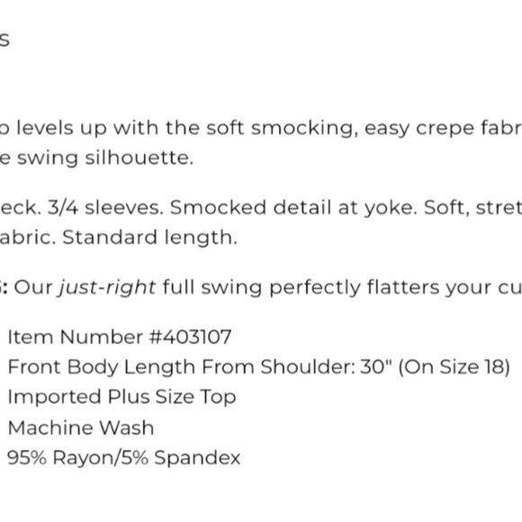 Lane Bryant Swing 3/4 Sleeve V neck front pleated top, size 14/16 - Picture 2 of 5